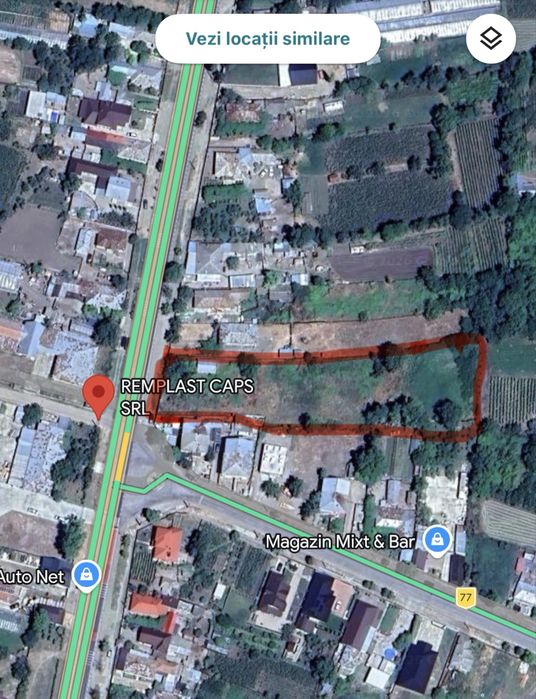 Teren intravilan 4310m2 Loc. Munteni deschidere 29m la E581 utilitati