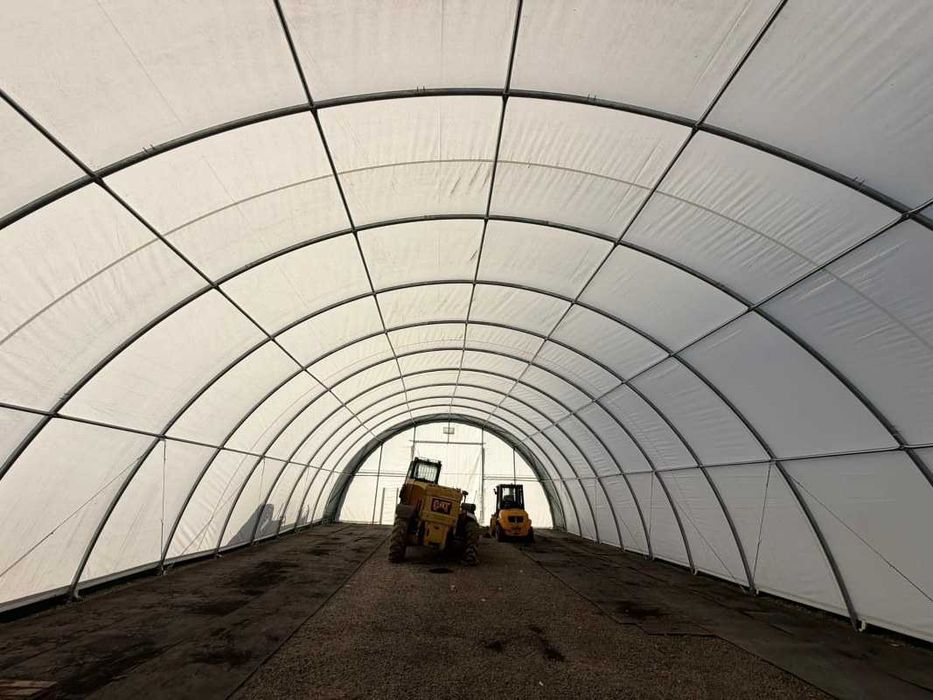 Cort industrial de depozitare – schelet metalic pentru corturi agricole / utilaje