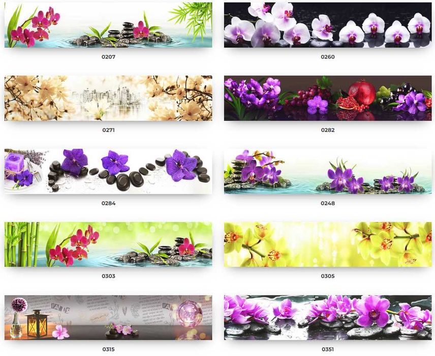 Кухонный фартук на стену, Кухонный гарнитур, Стеновая панель, Скинали