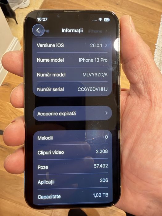 Iphone 13pro 1tb gold impecabil