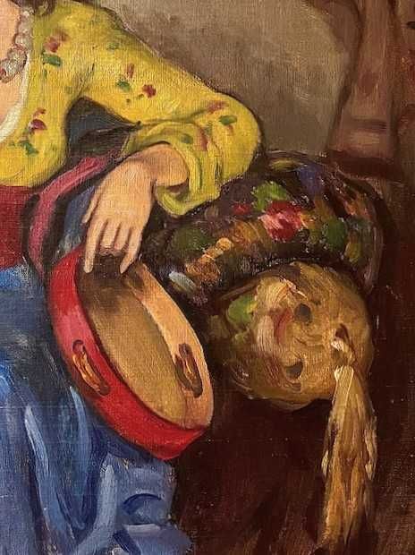 IMPECABI! Tablou VECHI mare:80x60cm+R, ul/pz Illencz Lipót (1882-1950)