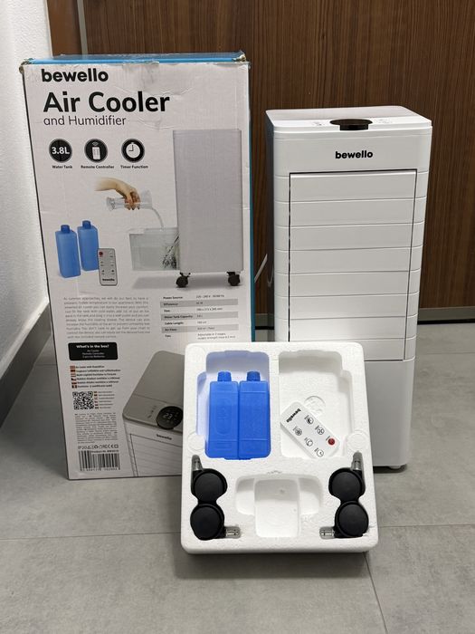 Răcitor de aer Bewello BW2010 NOU – Ventilator cu umidificare, telecomandă, 3.8L