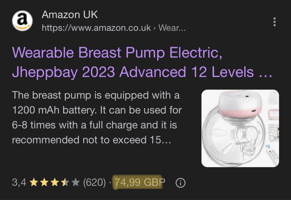 Pompă electrică pentru sân Jhellbay