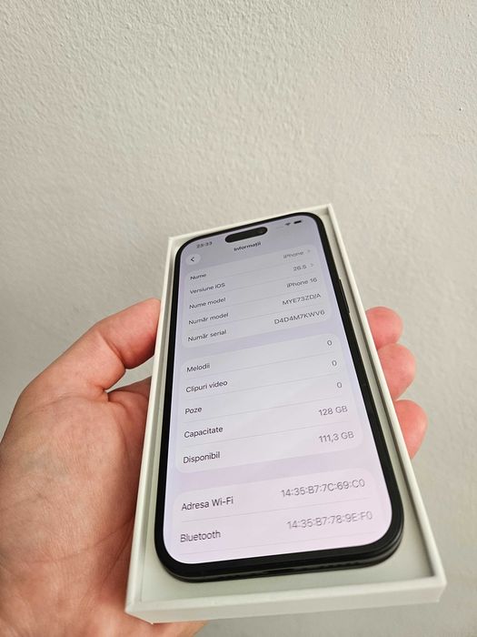 Iphone 16, 128 Gb, neverlock, ca nou la cutie.