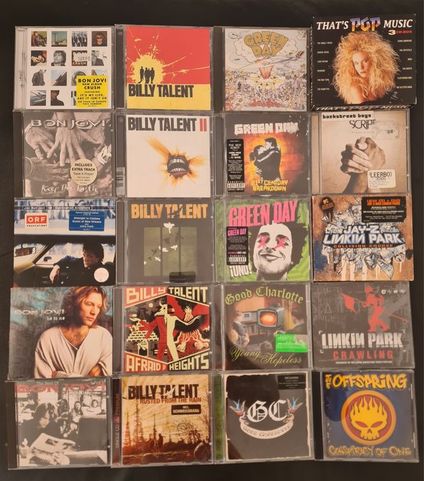 Колекция от над 110 оригинални музикални CD албуми (Rock, Metal, Pop, Alternative) + Подарък записани дискове!