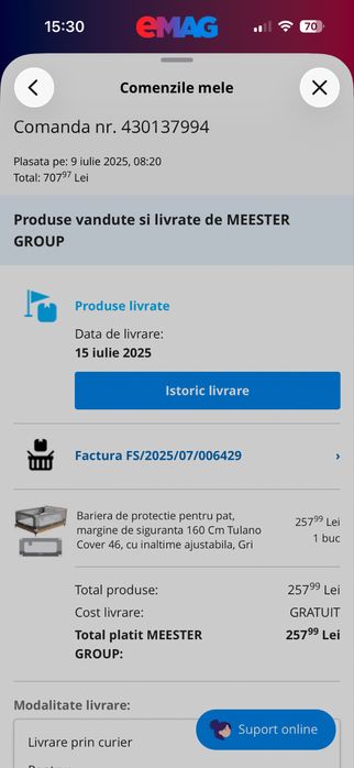 Bariera de protectie pentru pat margine de siguranta 2 x 200 +1 x 160  cu inaltime ajustabila