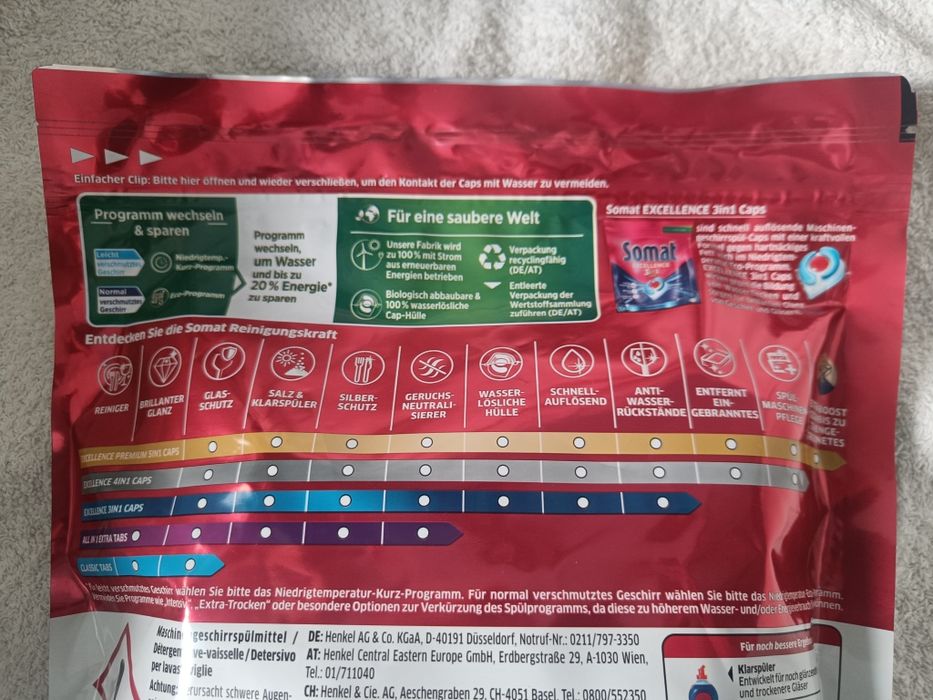 Somat capsule pentru mașina de spălat vase