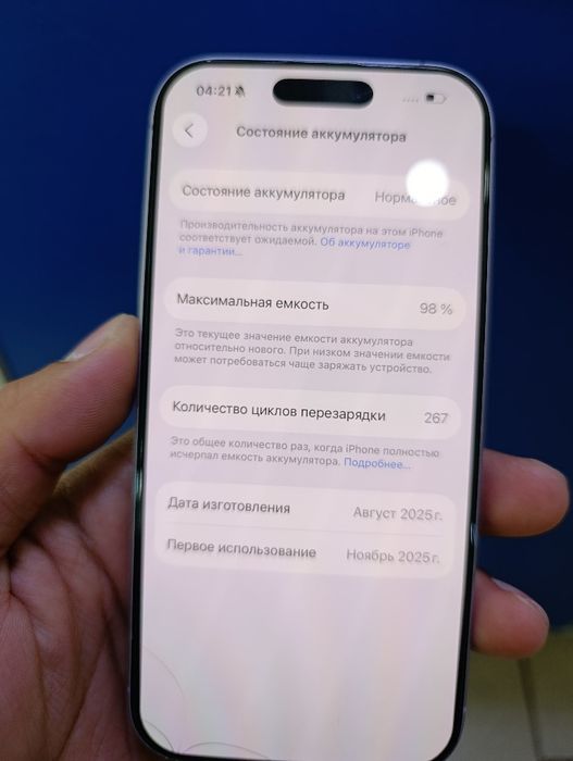 Айфон 17 256 емкость 98