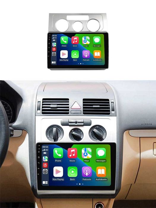 Navigatie Android 14 Vw Touran 2003 -2010 Waze CarPlay YouTube +CAMERA