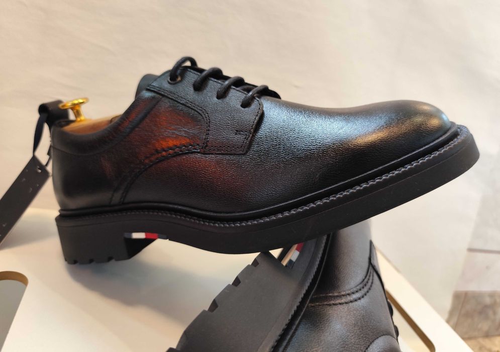 Pantofi derby 43 44 de lux Tommy Hilfiger NOI piele naturala premium