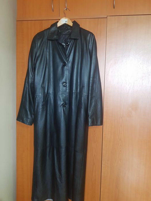 Haina damă lungă piele naturală, mărimea 44-46