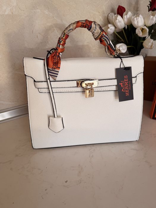 Дамска чанта Hermes Birkin бяла