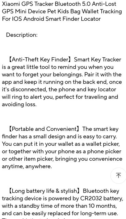 Xiaomi GPS Tracker Bluetooth 5.0/ Мини блутуут GPS тракер