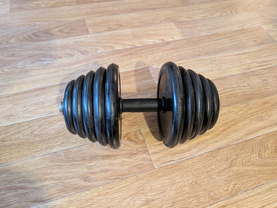 10 кг гумиран дъмбел - като нов