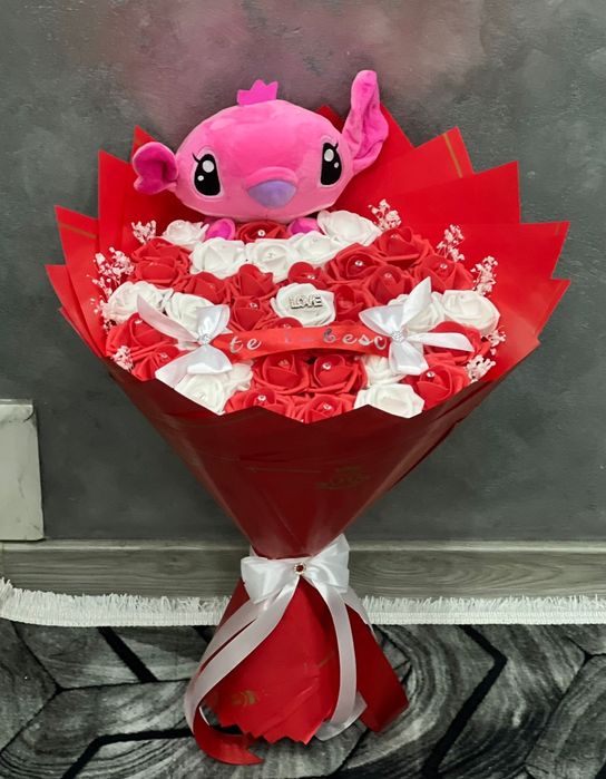 Buchet flori din spuma