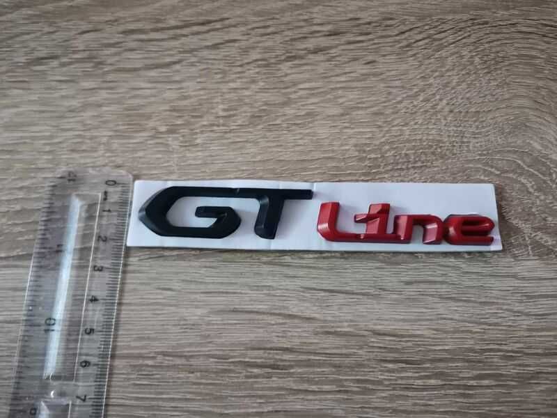 Peugeot GT Line червена с черно емблема