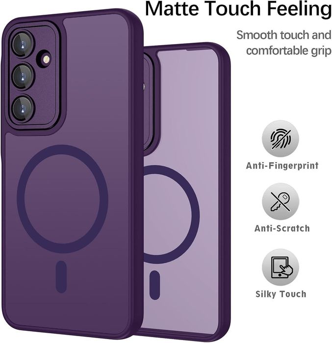 Матов magsafe кейс за samsung galaxy a36 - лилав