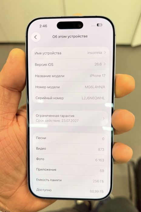 Iphone 17, 256, 100%