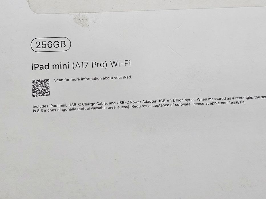ПРОДАМ iPad Mini 7 (A17 PRO) 256GB WiFi. Практический НОВОЕ.