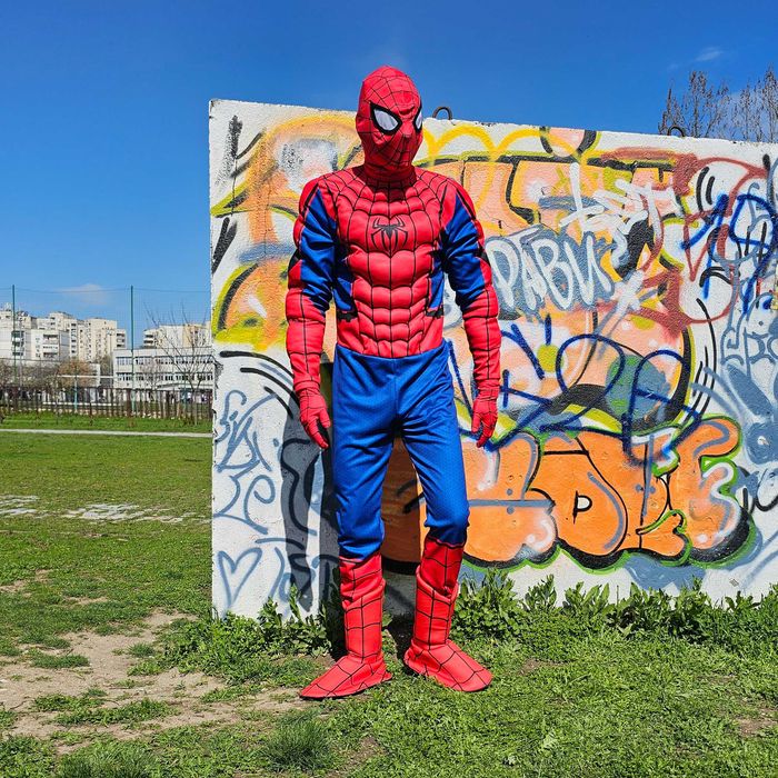 Costum Spiderman Barbati Muschi Super Erou Premium