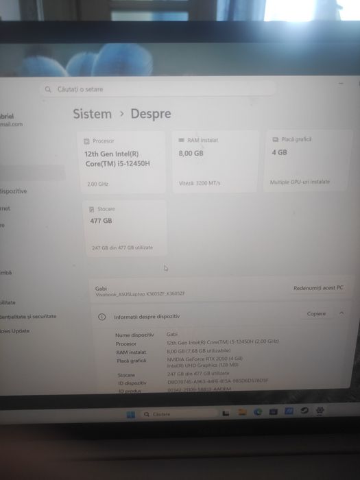 Laptop asus vivobook,Schimb și cu iPhone 15 sau 16