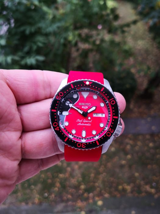 Ceas automatic NOU Seiko Mod Red Special 200m curea silicon