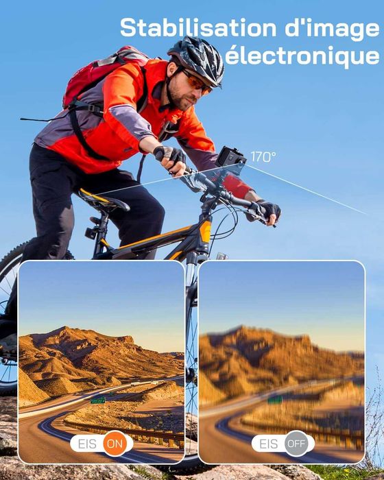 Екшън камера WOLFANG GA100 4K 30 FPS.  20MP WiFi, 32GB MicroSD