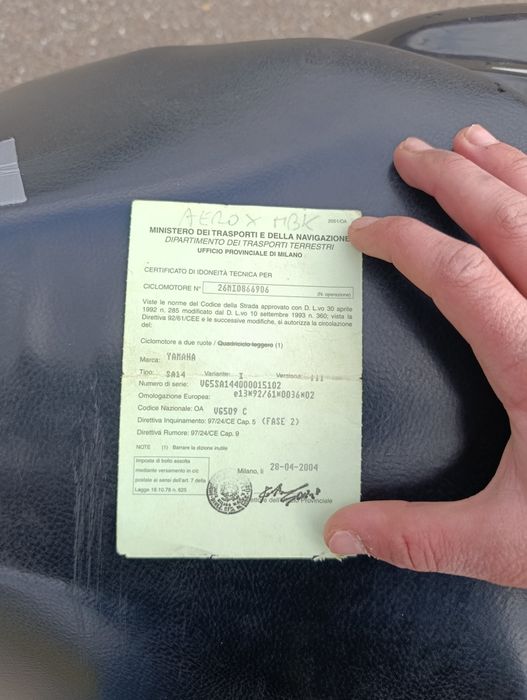 Scuter Yamaha Aerox 80cc, 2t