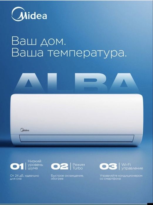 Кондиционер Midea 12 скидка со склада доставка бесплатно