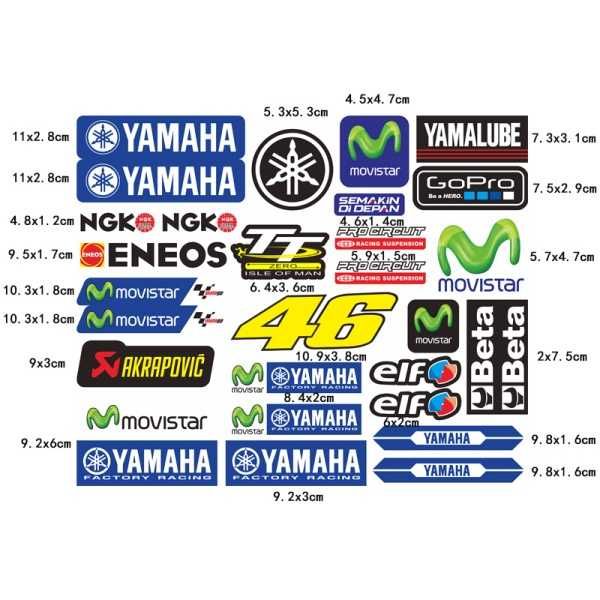 Мото светлоотразителни стикери- сет