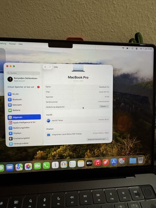 Macbook pro m3 pro 18/512gb ideal holatda. Germany
