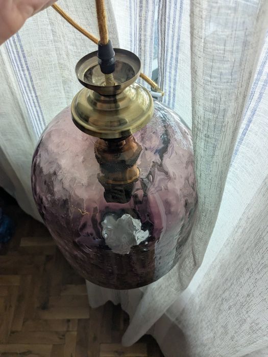 Лампа за таван от иранско духано стъкло