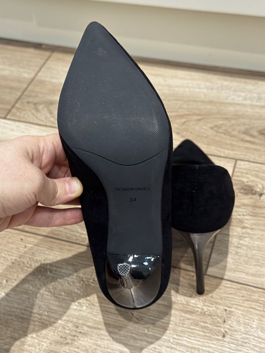 Новые туфли-лодочки, эко-замша, 34 размер