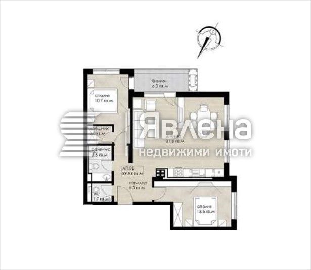 Продава се Тристаен апартамент в София, Дружба 2 - 107 кв.м за 2242 €/кв.м - Снимка #2