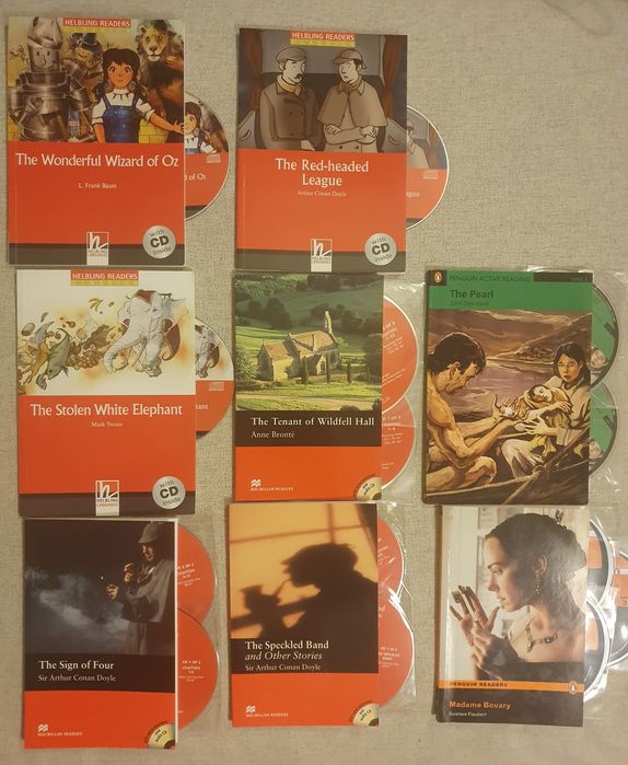 Set cărți literatura engleza cu CD  pentru învățare, nivele de la A1 l