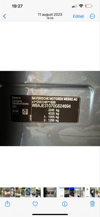Predare leasing BMW seria 5 primul proprietar valoare Reziduala 0