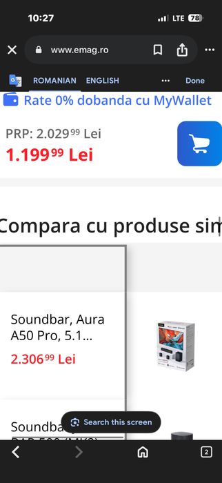 Vand sistem ultimea Aura a50 pro