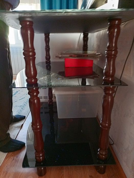 Продам столик тумба, каленое  стекло