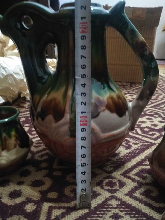 Продавам Нов Глинен ретро сервиз за вино!