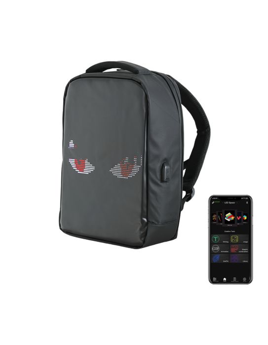 Rucsac inteligent Smart Leziter Pixo LED negru