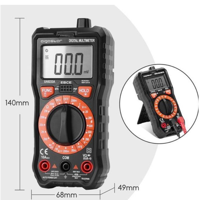 Tester electric multimetru digital măsoară tensiunea AC și DC