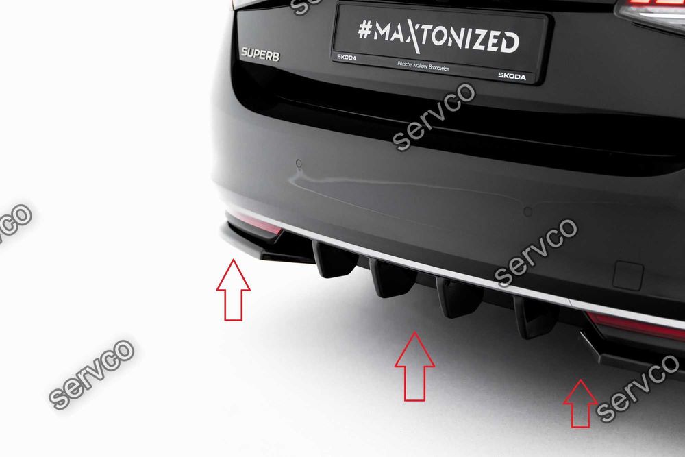 Pachet Exterior Prelungiri Body kit tuning Skoda Superb Sedan Mk4 2024- v3 - Maxton Design