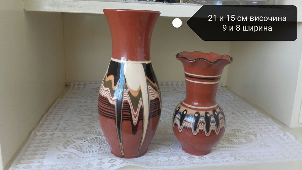 Битови неща, вази, свещник, солнички