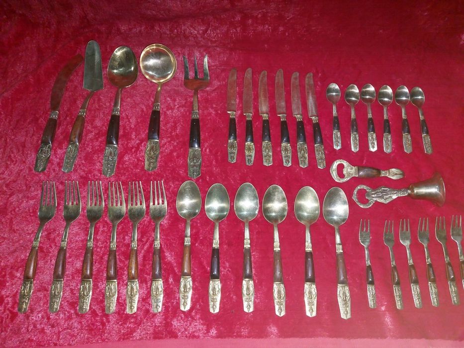 Набор латунавай ложка вилки Таиланд