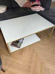 Masuta de cafea din sticla si cadru auriu - Cluj Napoca