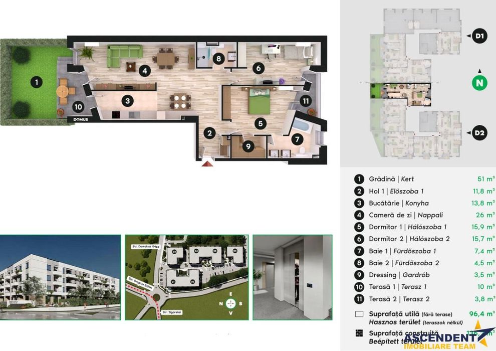 Premiera in judetul Covasna! Apartament NZEB A+, gradina proprie, 111