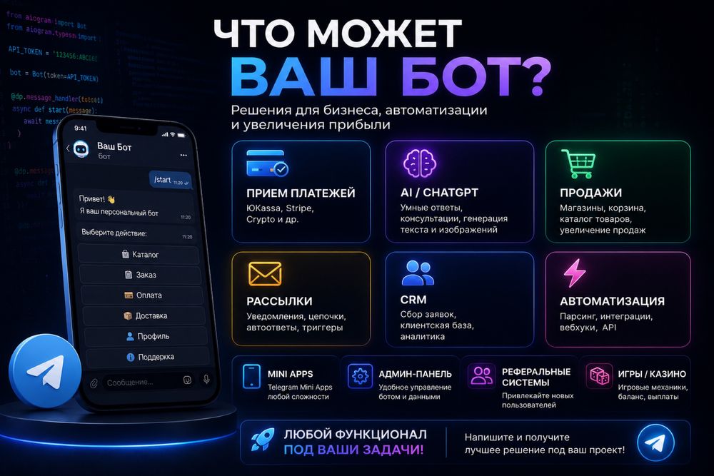 TELEGRAM Бот под ключ
