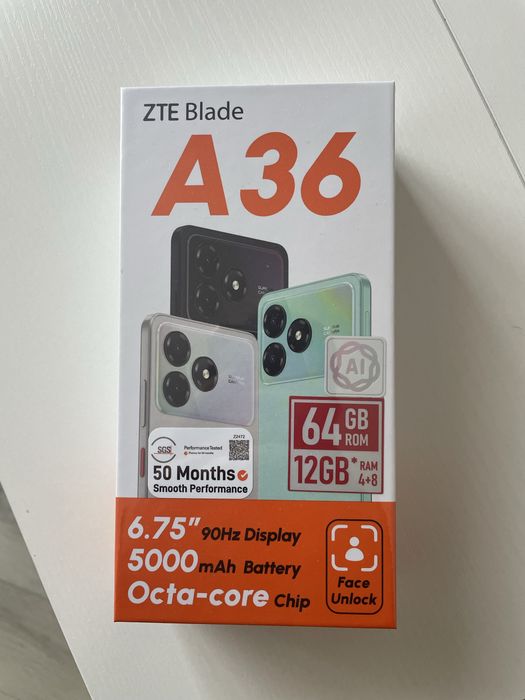 Телефон новый ZTE A36
