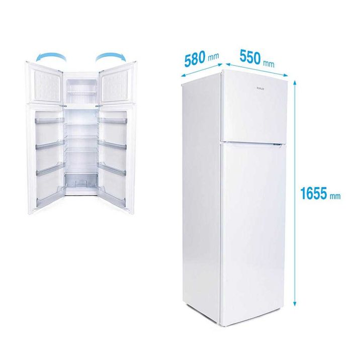 Нов хладилник/фризер с горна камера  Muhler SUF166WE  165 см