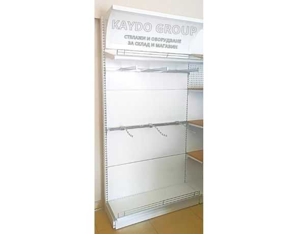 Налични Метални крайстенни стелажи за дрехи и обувки, R-9016 БЯЛ ГЛАНЦ